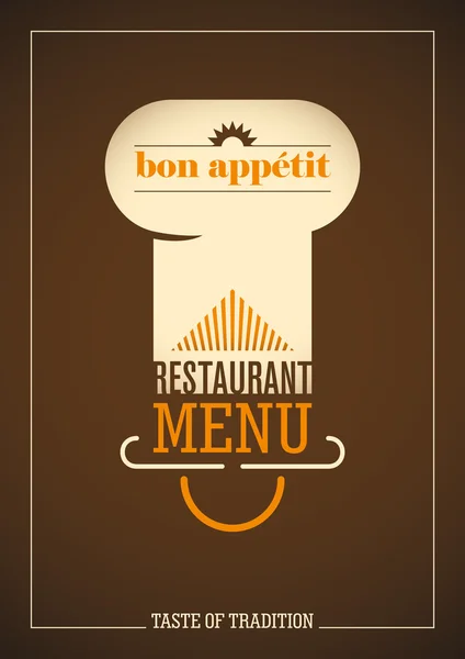 Restaurant Menu Couverture Design . — Image vectorielle