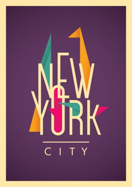 New York City poster tipografi ile.