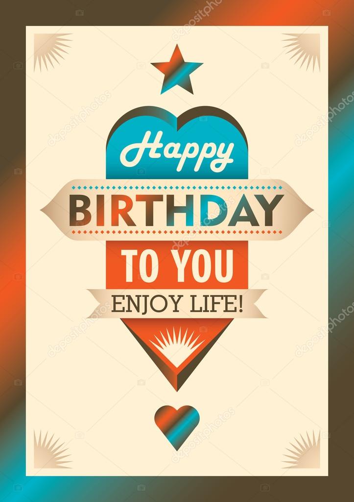 Birthday Card Design In Color Stock Vector Image By C Rakavaja