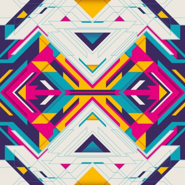 Geometrik nesneleri ile soyut kompozisyon.