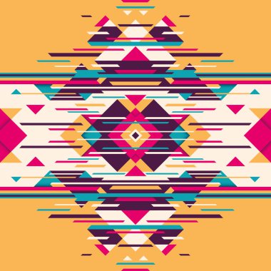 Açısal şekillerle soyut illüstrasyon.