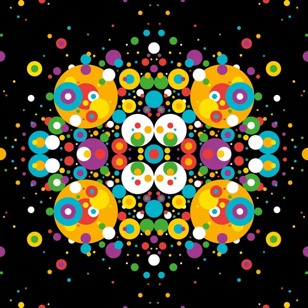 Gráfico abstracto con círculos coloridos . — Vector de stock