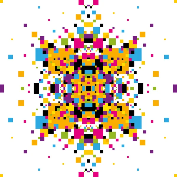 Abstrakte Grafik mit farbenfrohen geometrischen Elementen. — Stockvektor