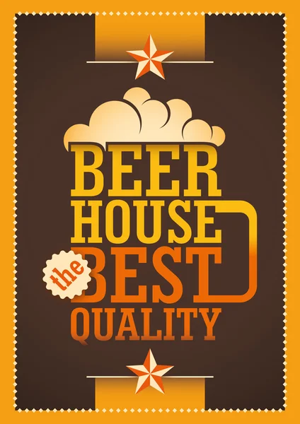 Пиво будинок плакат . — стоковий вектор