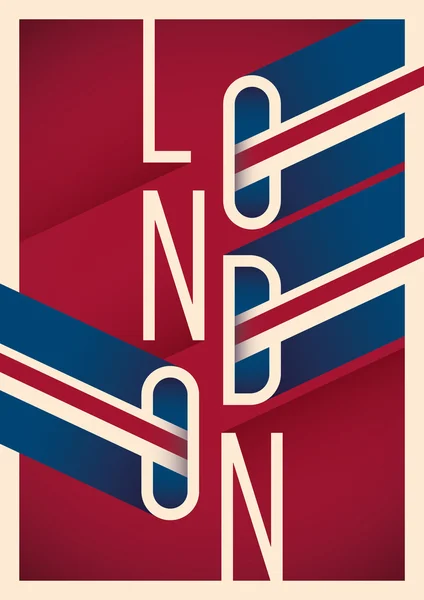 Resimli Londra poster. — Stok Vektör