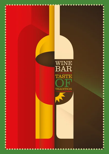 Poster de vin illustré . — Image vectorielle