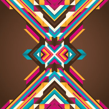 İllüstrasyon soyut nesnelerle.