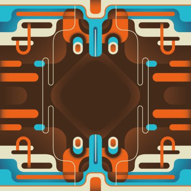 Renkli nesneleri ile modaya uygun soyutlama.