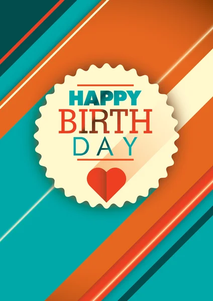 Diseño de tarjeta de cumpleaños feliz moderno . — Vector de stock