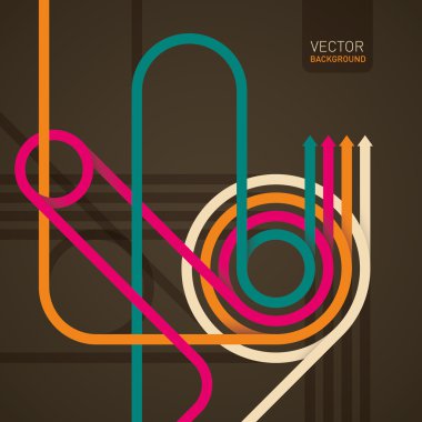 Oklarla soyut arkaplan.