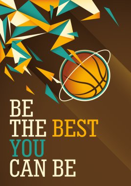 Soyut basketbol poster.
