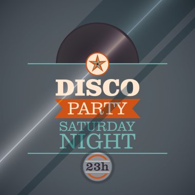 Disko parti davetiye.