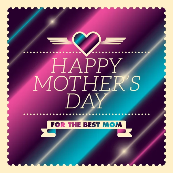 Colorful mother's day card. — Stock Vector