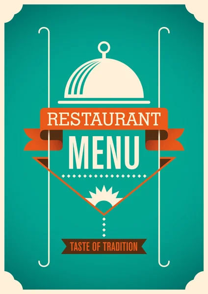 Menu ristorante moderno design . — Vettoriale Stock