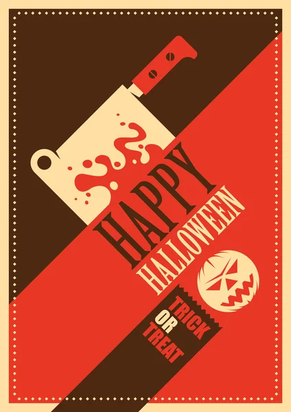 Retro Halloween Affisch. — Stock vektor