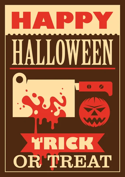 Retro Halloween Affisch. — Stock vektor