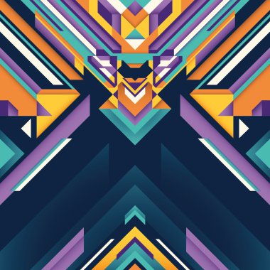 Renkli fütüristik soyutlama.