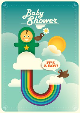 bebek partisi illüstrasyonu.