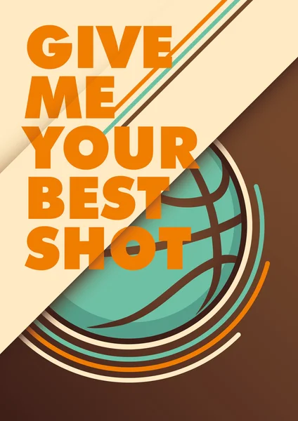 Moderna basket affisch. — Stock vektor
