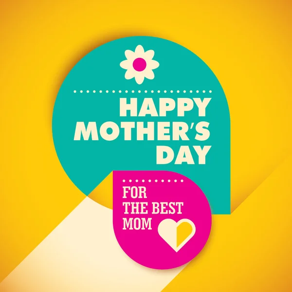 Modern mother's day card. — Stock Vector