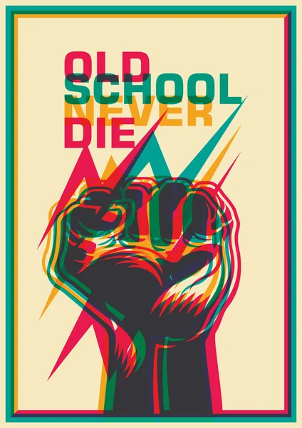 Cartel de la vieja escuela . — Vector de stock