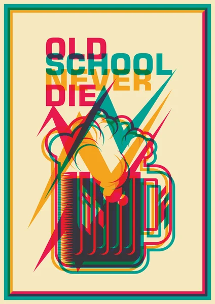 Cartel de la vieja escuela . — Vector de stock