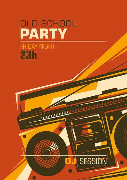 Retro party affisch. — Stock vektor