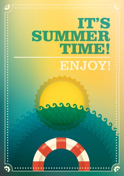 Illustration de l'heure d'été . — Image vectorielle