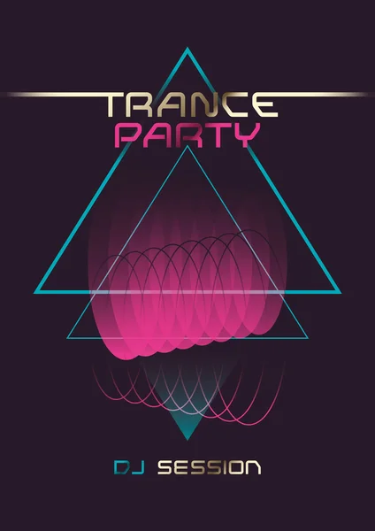 Trance party plakát. — Stockový vektor