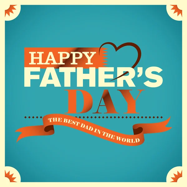 Happy father's day card. — Stock Vector
