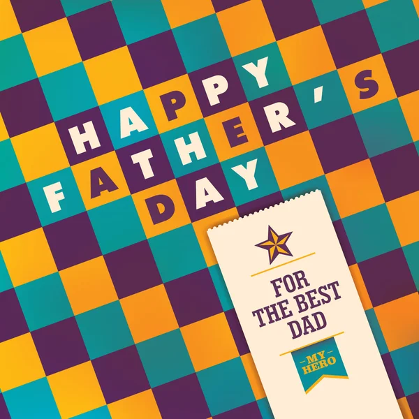Resimli Babalar günü kartı. — Stok Vektör
