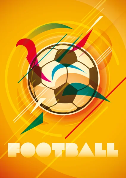 Affiche abstraite de football . — Image vectorielle