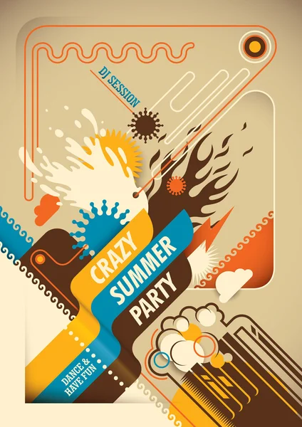 Αφηρημένη καλοκαίρι αφίσα. — Διανυσματικό Αρχείο