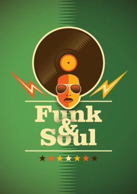 Funk, soul poster. 