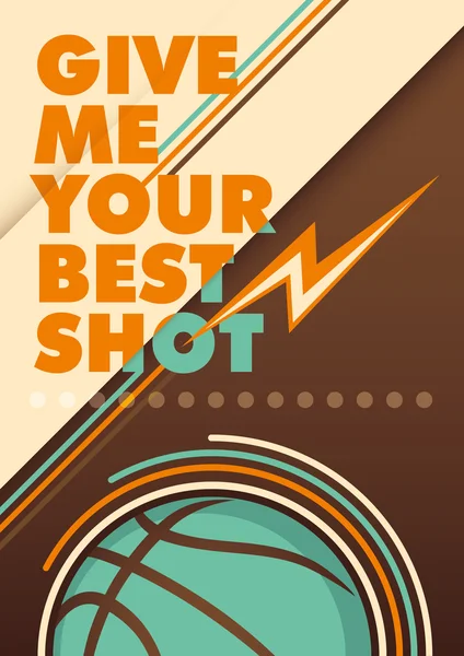 Modern basketball poster with typography. — Stock Vector