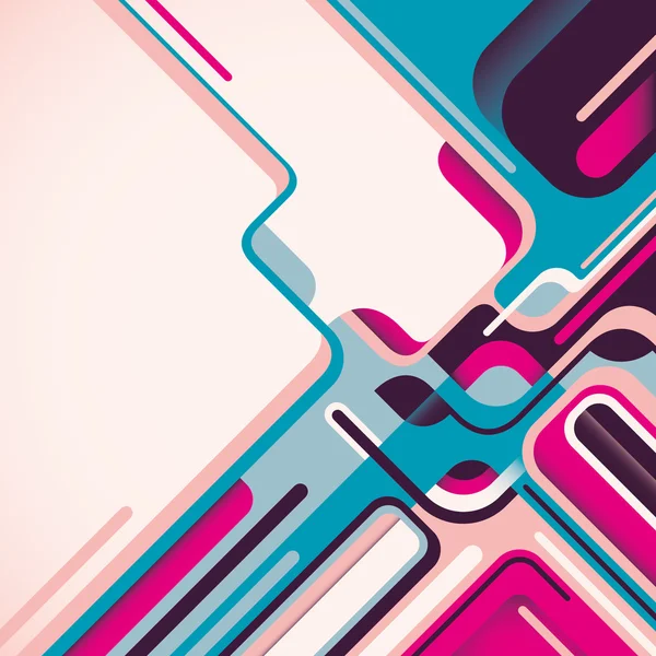 Renkli şekiller ile modaya uygun soyutlama.