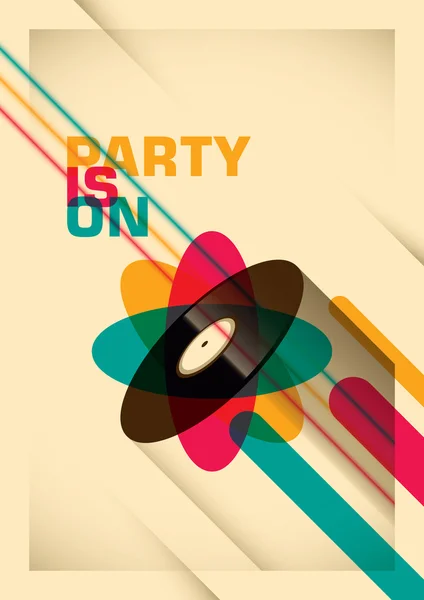 Party affisch design i färg. — Stock vektor