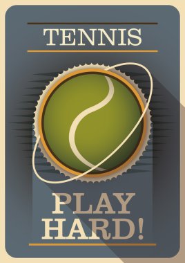 Tenis poster retro tasarımı ile.