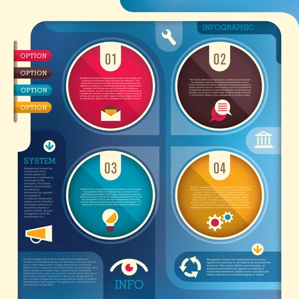 Informações de negócios gráfico com design moderno . — Vetor de Stock