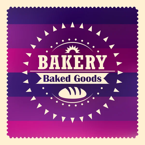 Retro bakery label design. — Stock Vector