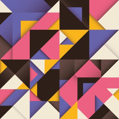 Üçgenler ile soyut kompozisyon.