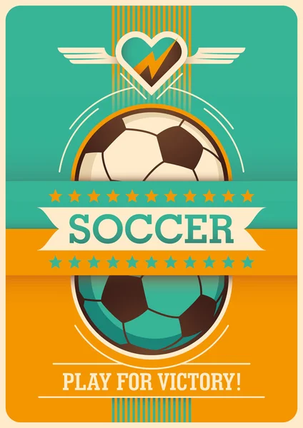 Conceptual soccer poster design. — Stock Vector