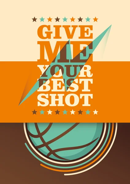 Affiche de basket illustrée . — Image vectorielle