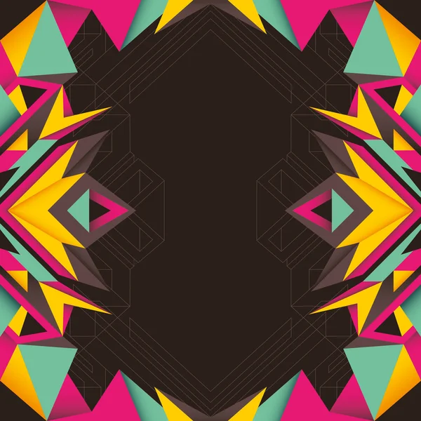 Abstrakte Komposition mit kantigen Formen in Farbe. — Stockvektor