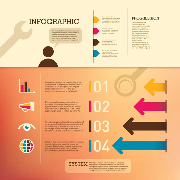 Business info fundo gráfico . — Vetor de Stock