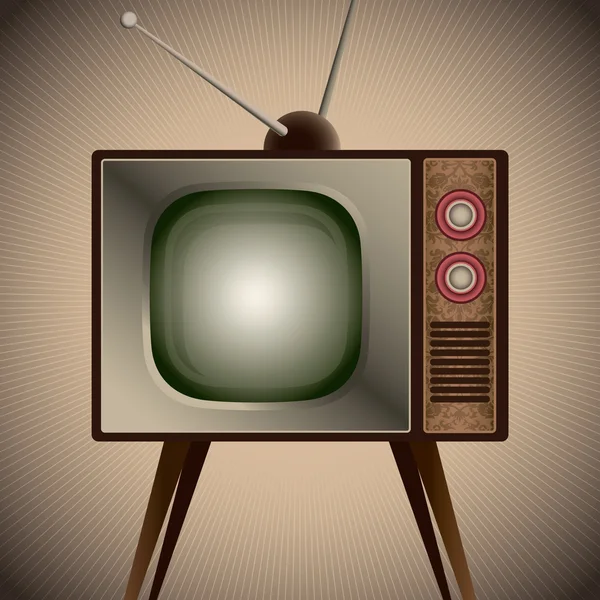 Ilustração de retro tv set . —  Vetores de Stock