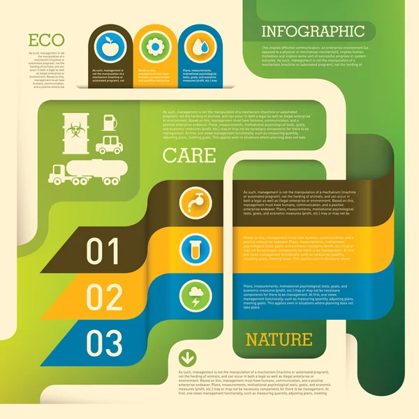 Ökológia info grafikus háttér. — Stock Vector