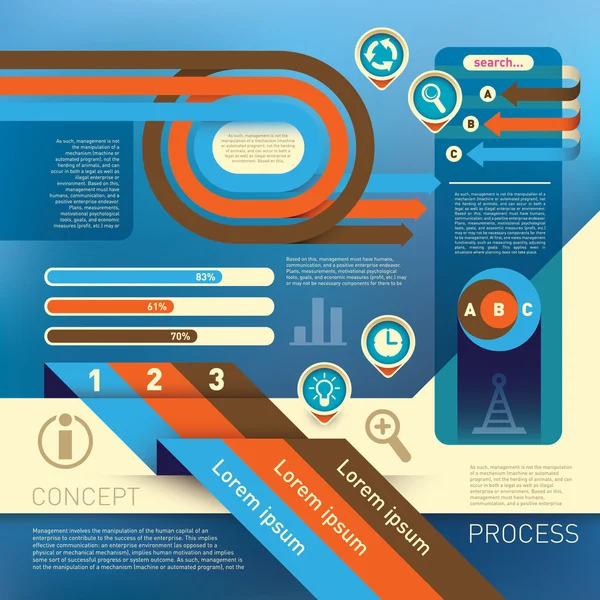 Info gráfico com elementos gráficos modernos . — Vetor de Stock