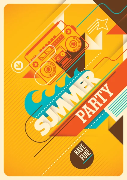 Conception d’affiche Summer Party. — Image vectorielle