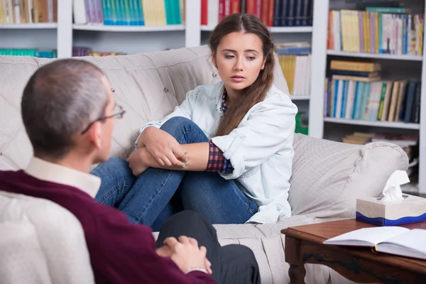 Sesión de terapia psiquiatras — Foto de Stock